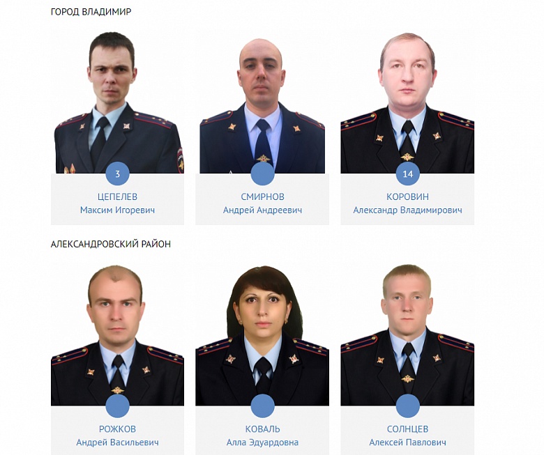 Владимирцы  выбрали 17 претендентов на звание «Народный участковый»