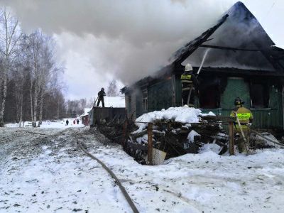 Во Владимирской области в городе Гусь-Хрустальный сгорел частный дом