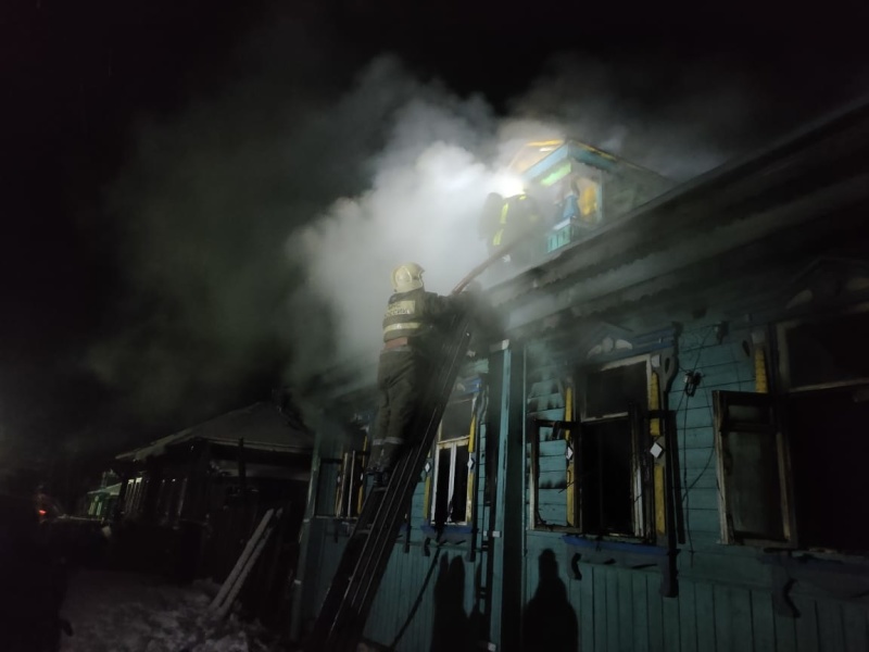 Во Владимирской области произошел пожар в частном доме