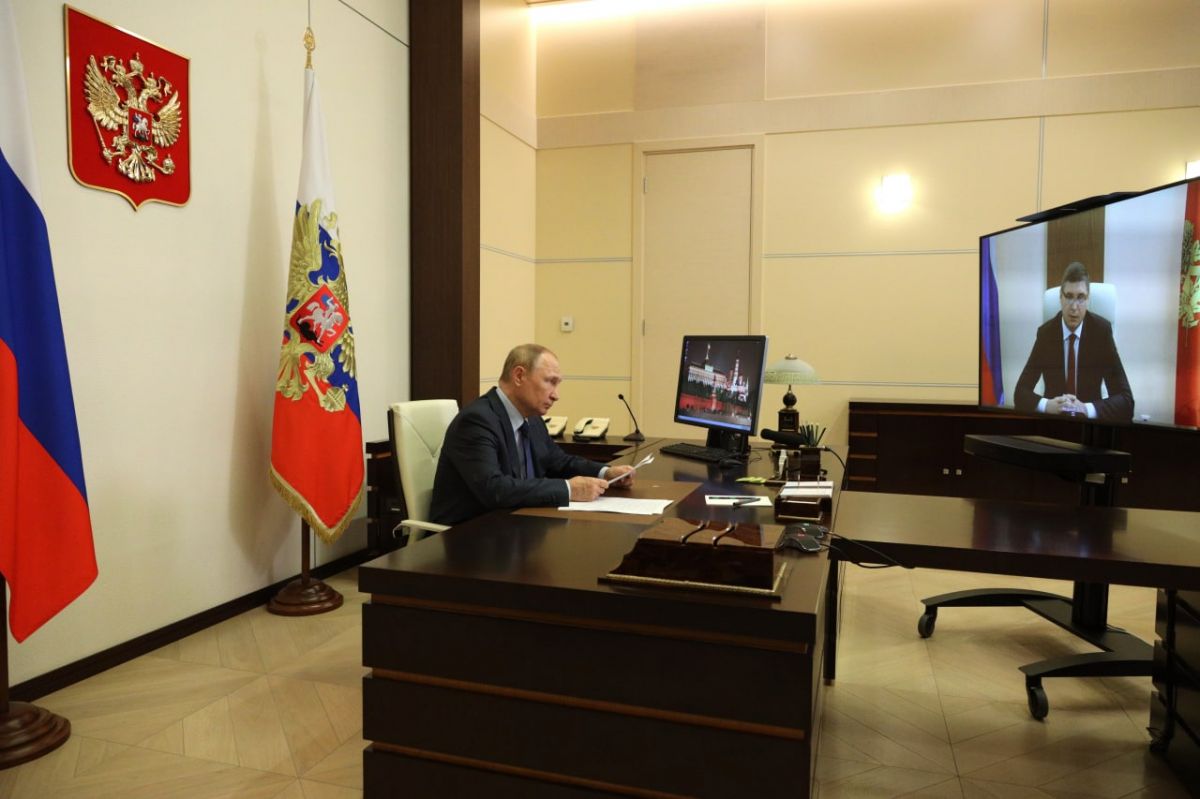 Президент по видеосвязи встретился с врио губернатора Владимирской области Александром Авдеевым