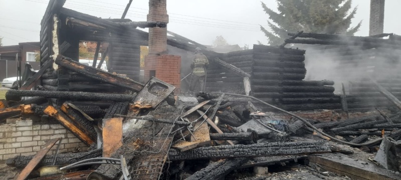 В поселке Иванищи Владимирской области дотла сгорел частный дом
