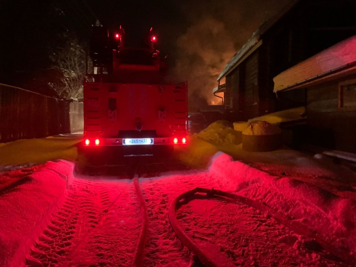 В деревне Волохово Александровского района произошел крупный пожар