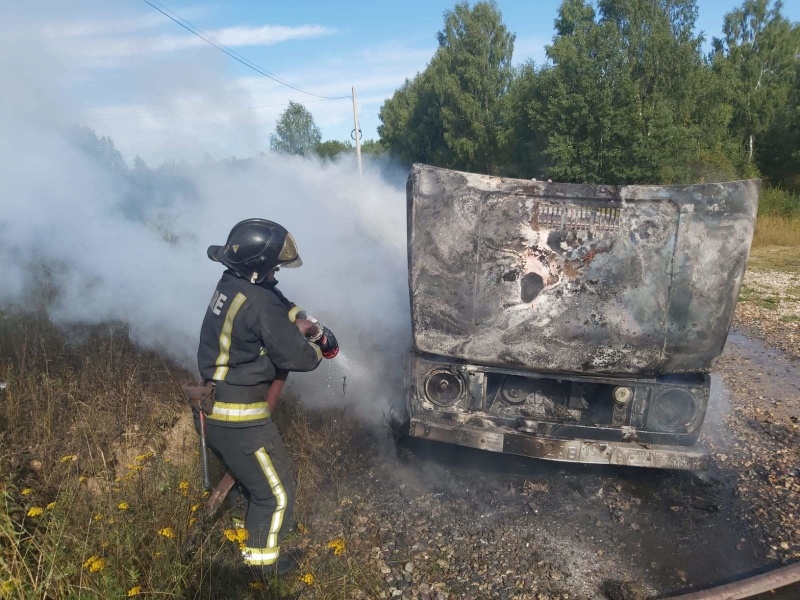 В Александровском районе сгорел легковой автомобиль