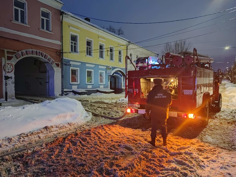 В кафе в центре Владимира случился пожар
