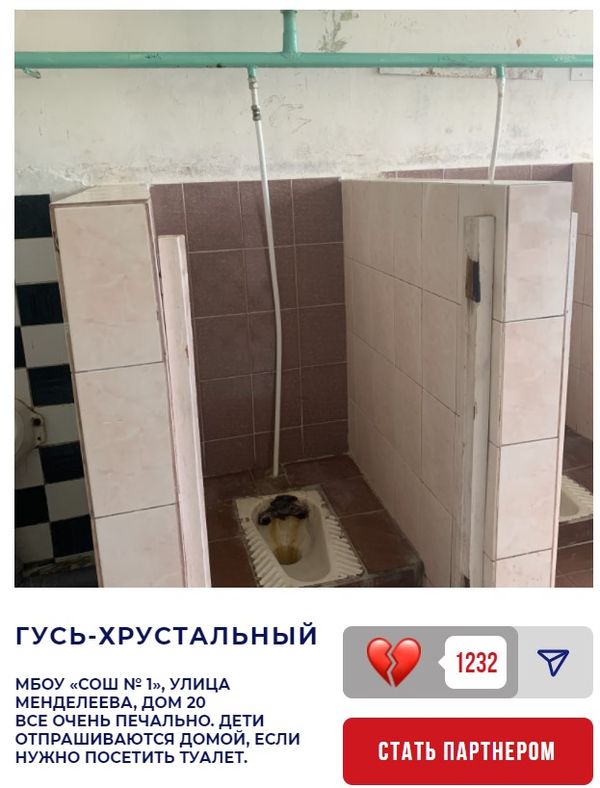 Школа из Гусь-Хрустального выиграла конкурс на ремонт туалета