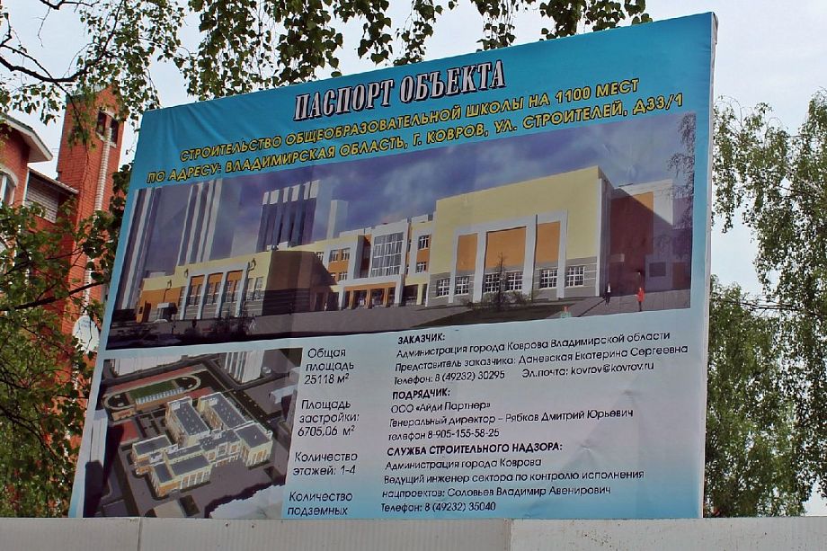 В Коврове началось строительство новой школы на 1100 мест