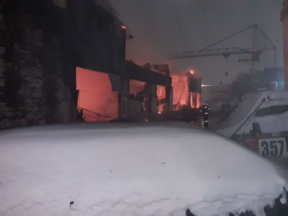 ﻿Во Владимире произошел крупный пожар в производственном здании