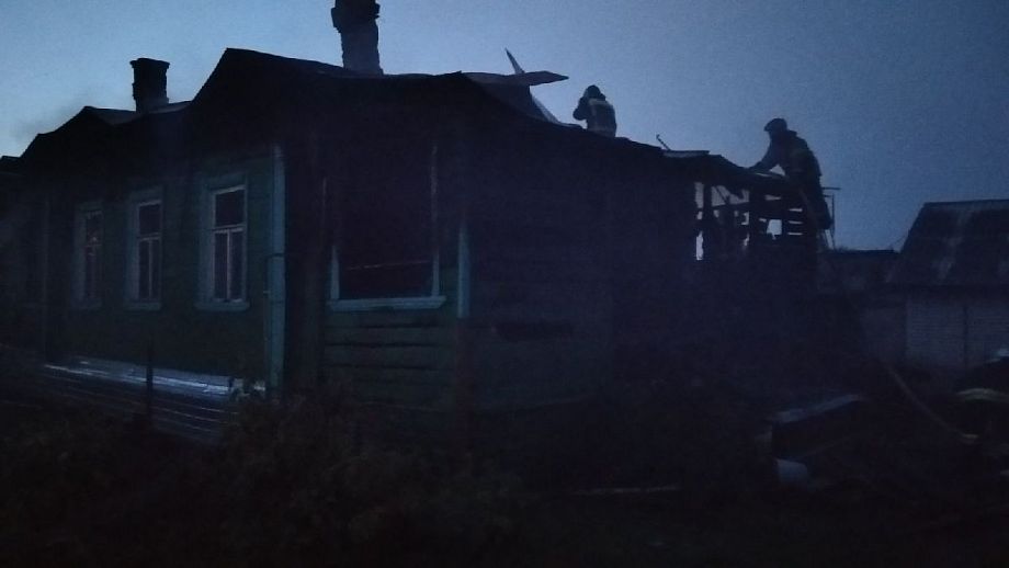 В селе Шихобалово Юрьев-Польского района дотла сгорел частный жилой дом