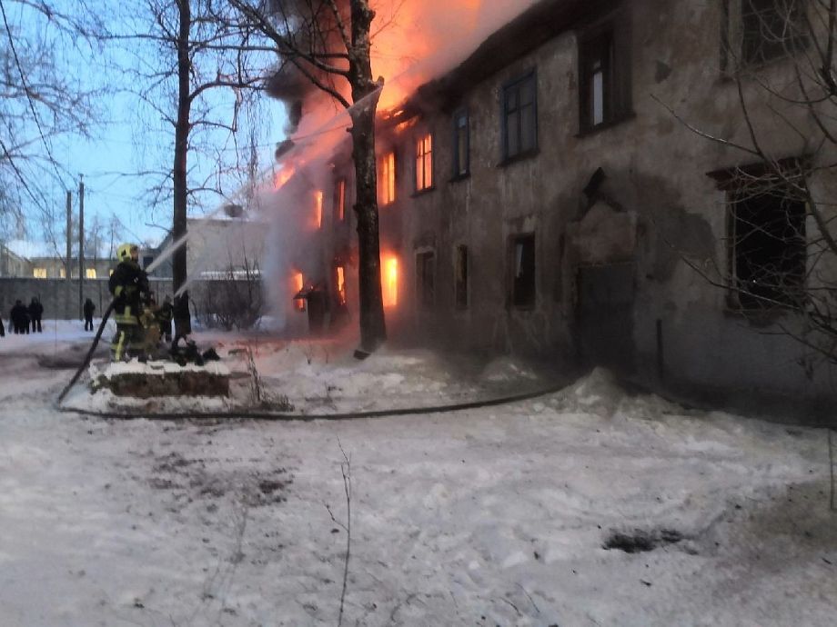 В городе Гусь-Хрустальный произошел крупный пожар