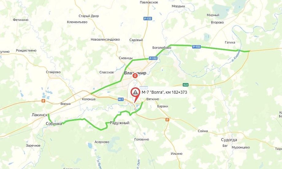 Во Владимирской области будет приостановлено движение по мосту на 183-м км М-7 «Волга»