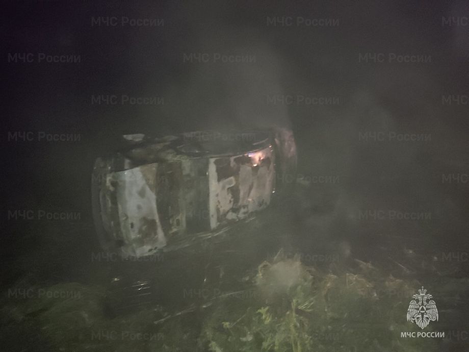 В результате ДТП в Вязниковском районе загорелся легковой автомобиль